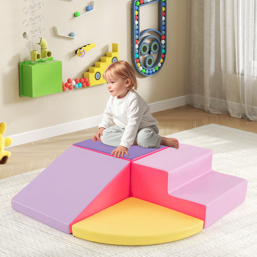 4-Pieces Climbing Toys for Toddlers Climb & Crawl Soft Foam Block with High-Density EPE Foam