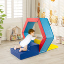 3-Piece Baby Foam Climbing Blocks with Ball Pit and 100 Colorful Ocean Balls