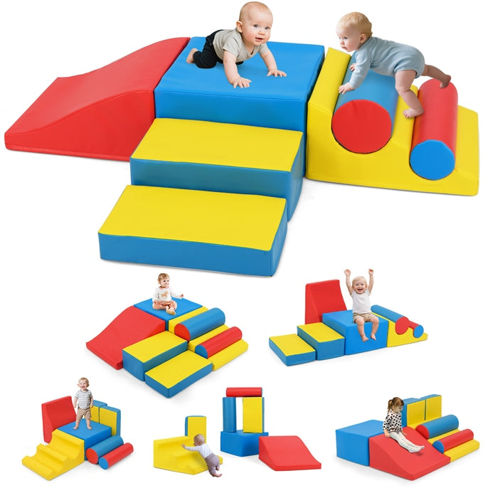 7 Pieces Foam Building Blocks Set for Kids Creative Learning Toy Set