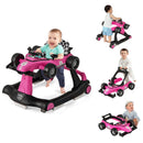 4-in-1 Foldable Activity Car Walker with Adjustable Height and Speed