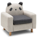 Kids Sofa Wooden Armrest Chair Couch with Thick Cushion Beech Legs