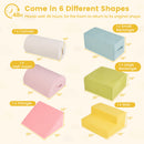 INFANS 6pc Kids Climb and Crawl Soft Foam Block Activity Structure Play Set with Chenille Fabric, 30D High-Density Foam