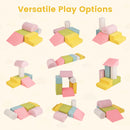INFANS 6pc Kids Climb and Crawl Soft Foam Block Activity Structure Play Set with Chenille Fabric, 30D High-Density Foam