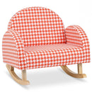 INFANS Kids Sofa Toddler Rocking Chair with Solid Wooden Frame, Anti-Tipping Design