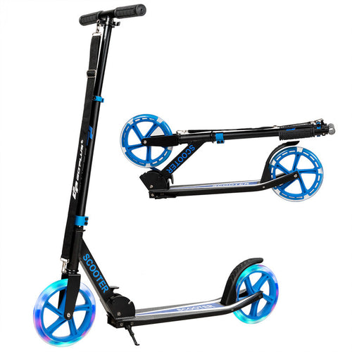 Kids Folding Kick Scooter, Scooter for Children Teens w/2 Flash Wheels