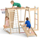 Indoor Jungle Gym, 9 in 1 Wooden Montessori Baby Climbing Toys