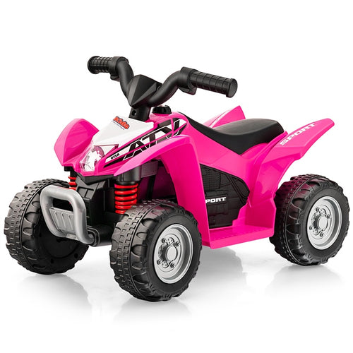 Kids Ride On ATV, 6V Electric Vehicle for Toddlers, 4 Wheeler Battery Powered Motorized Quad Toy Car with Horn