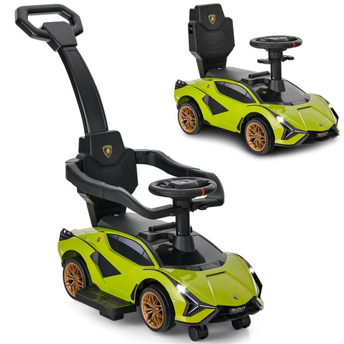 Licensed Lamborghini SIAN Ride on Push Car, 3 in 1 Baby Sliding