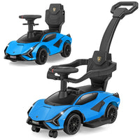 Licensed Lamborghini SIAN Ride on Push Car, 3 in 1 Baby Sliding