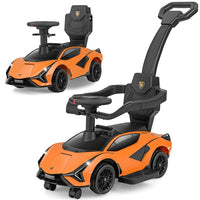 Licensed Lamborghini SIAN Ride on Push Car, 3 in 1 Baby Sliding