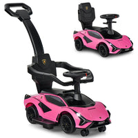 Licensed Lamborghini SIAN Ride on Push Car, 3 in 1 Baby Sliding