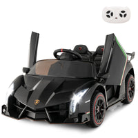 12V 4WD Licensed Lamborghini Veneno Powered Electric Vehicle with Hydraulic Doors, Rocking Mode, Remote Control