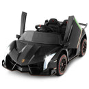 12V 4WD Licensed Lamborghini Veneno Powered Electric Vehicle with Hydraulic Doors, Rocking Mode, Adjustable Speeds, Remote Control, MP3, Headlight