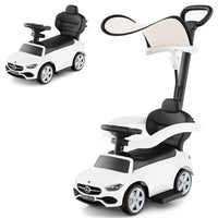 Licensed Mercedes Benz Push Car for Toddlers by INFANS 3 in 1 Sliding Walking Car with Push Handle