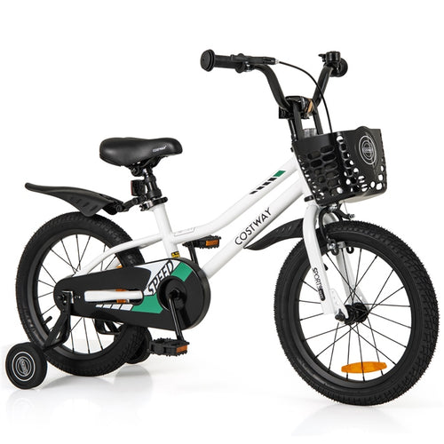 Kids Bike, 14 16 18 Inch Boys Girls Bike for 3-8 Years w/Training Wheels