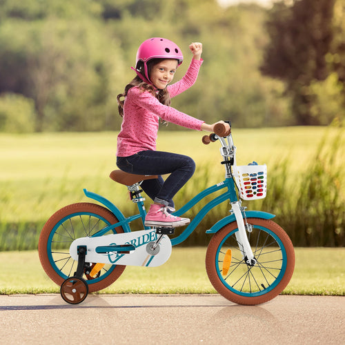 Kids Bike, 16 Inch Boys Girls Bike for 3-8 Years w/Training Wheels