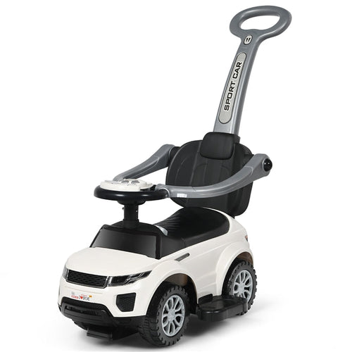 3 in 1 Kids Ride On Push Car, Stroller Sliding Walking Car with Horn, Music, Light