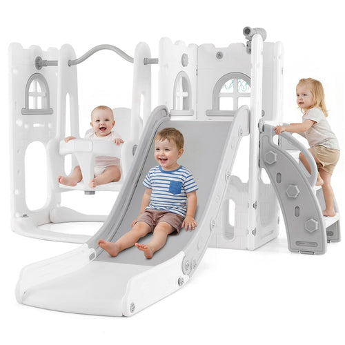 Toddler Slide and Swing Set, 7 in 1 Kids Indoor Outdoor Playground