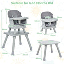 8 in 1 Building Block Table with Removable Washable Tray for Baby