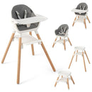 6-in-1 convertible baby high chair with dishwasher washable tray