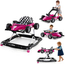 INFANS 4 in 1 Baby Walker, Foldable Toddler Activity Center with Adjustable Height