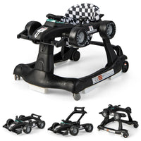 4-in-1 Foldable Activity Car Walker with Adjustable Height and Speed