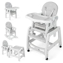 INFANS 5 in 1 Baby High Chair Convertible Toddler Table Set