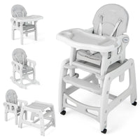 INFANS 5 in 1 Baby High Chair Convertible Toddler Table Set