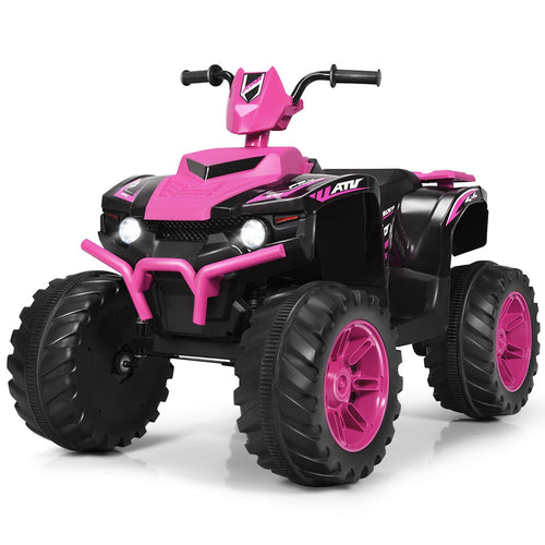 12V Electric ATV Ride on Car, Battery Powered 4 Wheeler ATV, Music & Story, Bright LED Lights, Cool Appearance