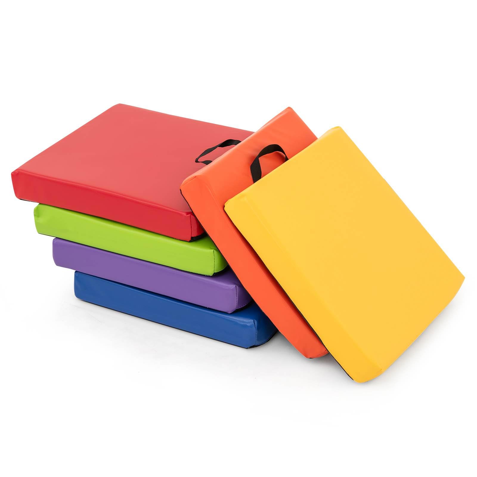 6 PCS Square Floor Cushions with Carrying Handles