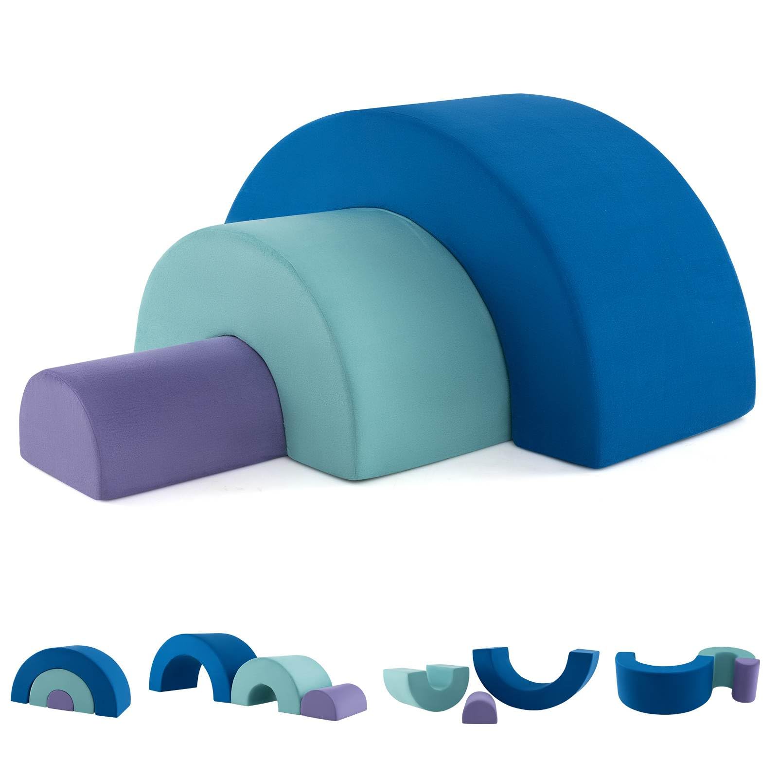 Rainbow Arc Climber Playset Foam Climbing Blocks with Washable Covers