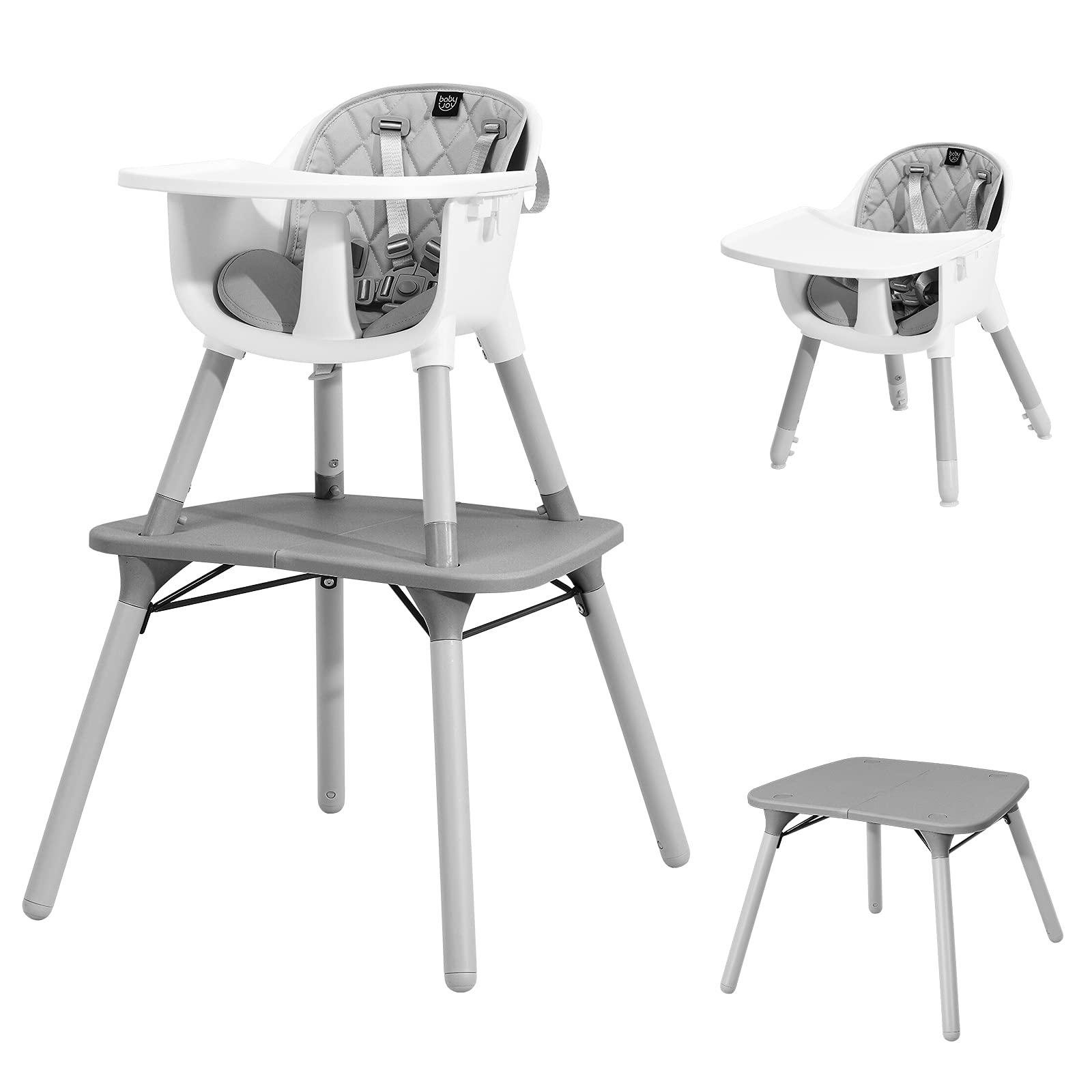5-in-1 Multifunctional Convertible Baby Highchair with Harness & Removable Tray