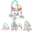 INFANS 5 in 1 Toddler Bouncing Activity Saucer Playtime Mat Activity Table with 360°Rotating Seat