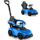 Licensed Ride on Push Car for Toddlers by INFANS, 3 in 1 Walking Sliding with Removable Guardrails and Handle