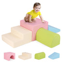 4-Piece Climb and Crawl Foam Block Play Set for Infant Baby