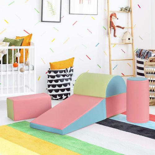 5-Piece Kids Climb & Crawl Activity Playset, Lightweight Soft Foam Block Activity Play Structures