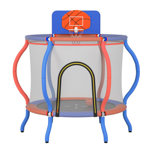 48" Trampoline for Kids, Indoor Outdoor Toddler Trampoline with Safety Enclosure Net