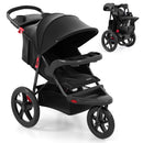 INFANS Jogging Stroller, Foldable Jogger with Air-Filled Tires Shock Absorbing Suspension