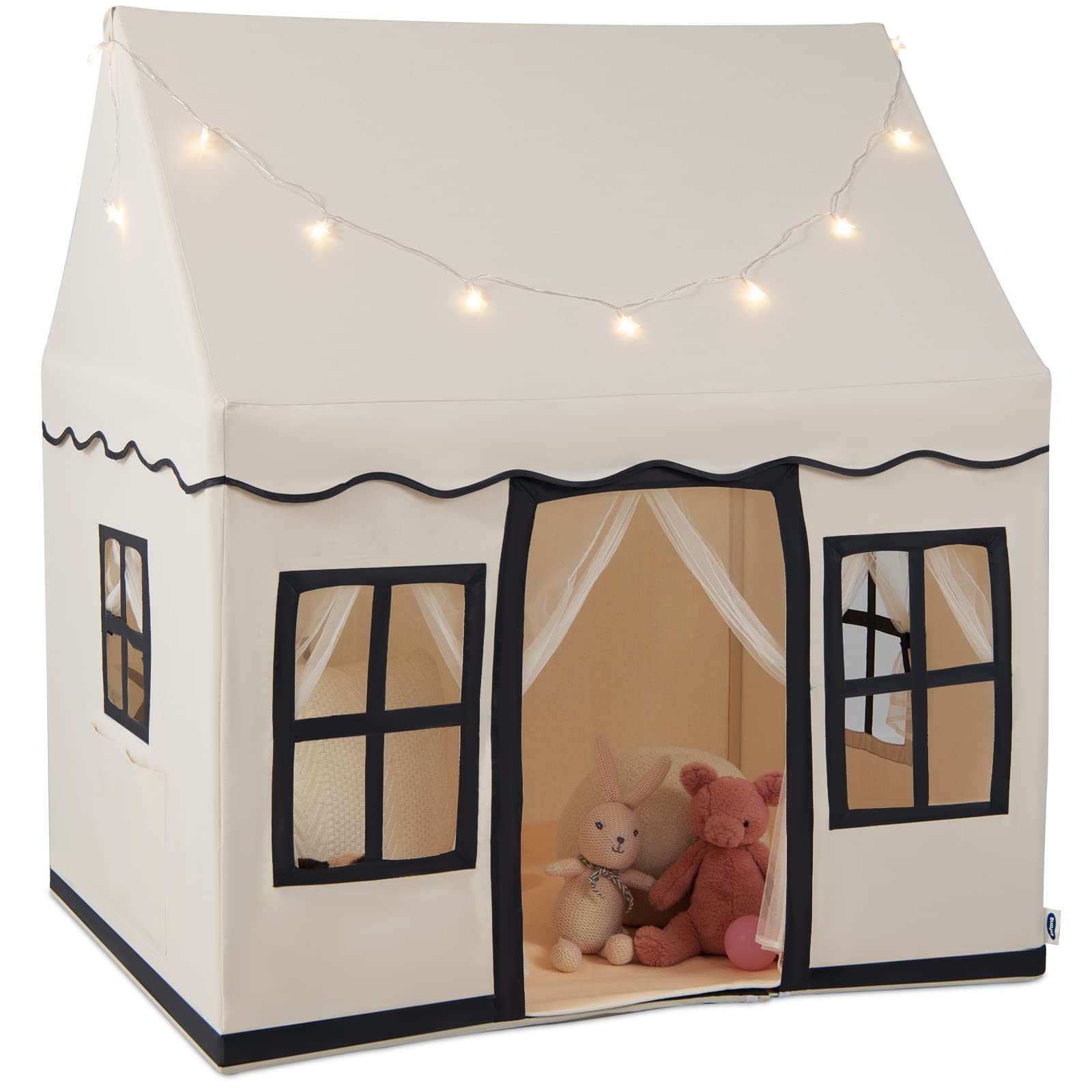 INFANS Kids Play Tent with Washable Mat Star Light Windows
