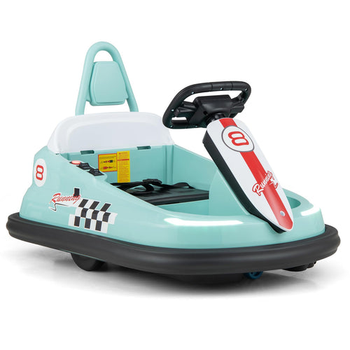 Electric Kids Ride-on Bumper Car, Ride-on Bumper w/360° Spinning,  Electric Bumping Toy with Music & LED Lights