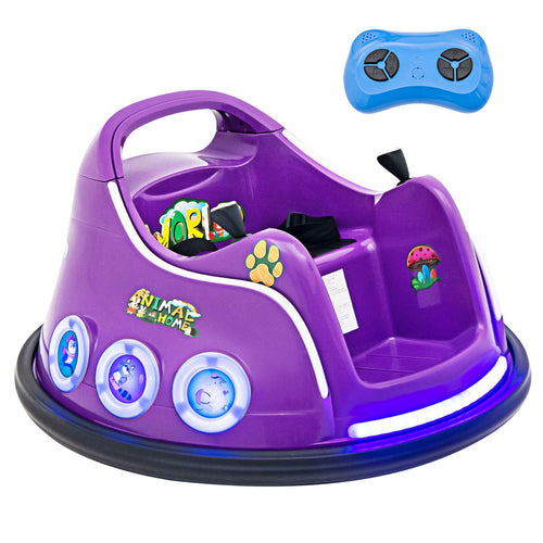 Kids Ride On Car, 12V Electric Bumper Car for Children W/Remote Control, 360 Degree Spin