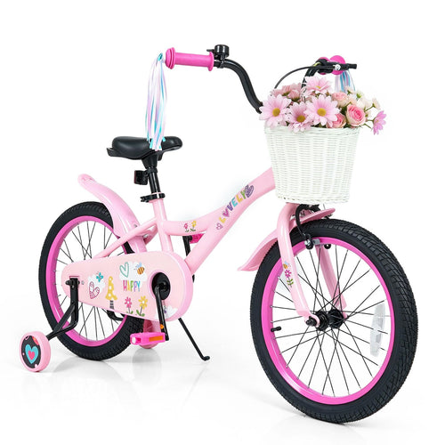 Kids Bike, 14 16 18 Inch Sweet Heart Theme Girls Bicycle