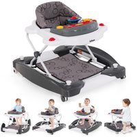 INFANS Baby Walker 5 in 1 Behind Walker Learning Seated Rocker Bouncer with Removable Music Tray