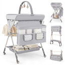 INFANS Portable Baby Changing Table with Wheels