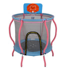 OLAKIDS 48" Trampoline for Kids, Indoor Outdoor Toddler Trampoline with Safety Enclosure Net