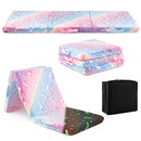 Foldable Floor Mattress for Kids, Glow in Dark Tri-Folding Nap Mat