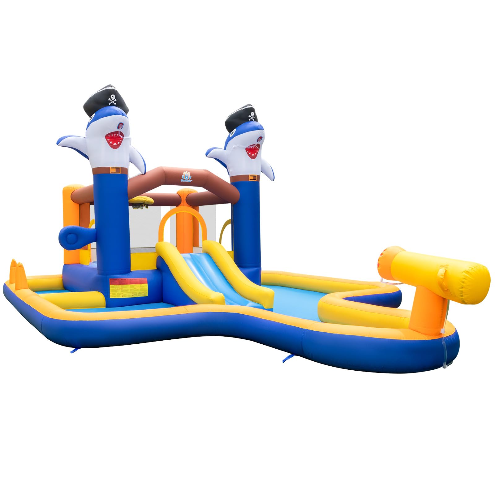 Inflatable Water Slide, Indoor Outdoor Inflatable Bounce House Jumping Castle for Kids w/Boxing Game, Splash Pool