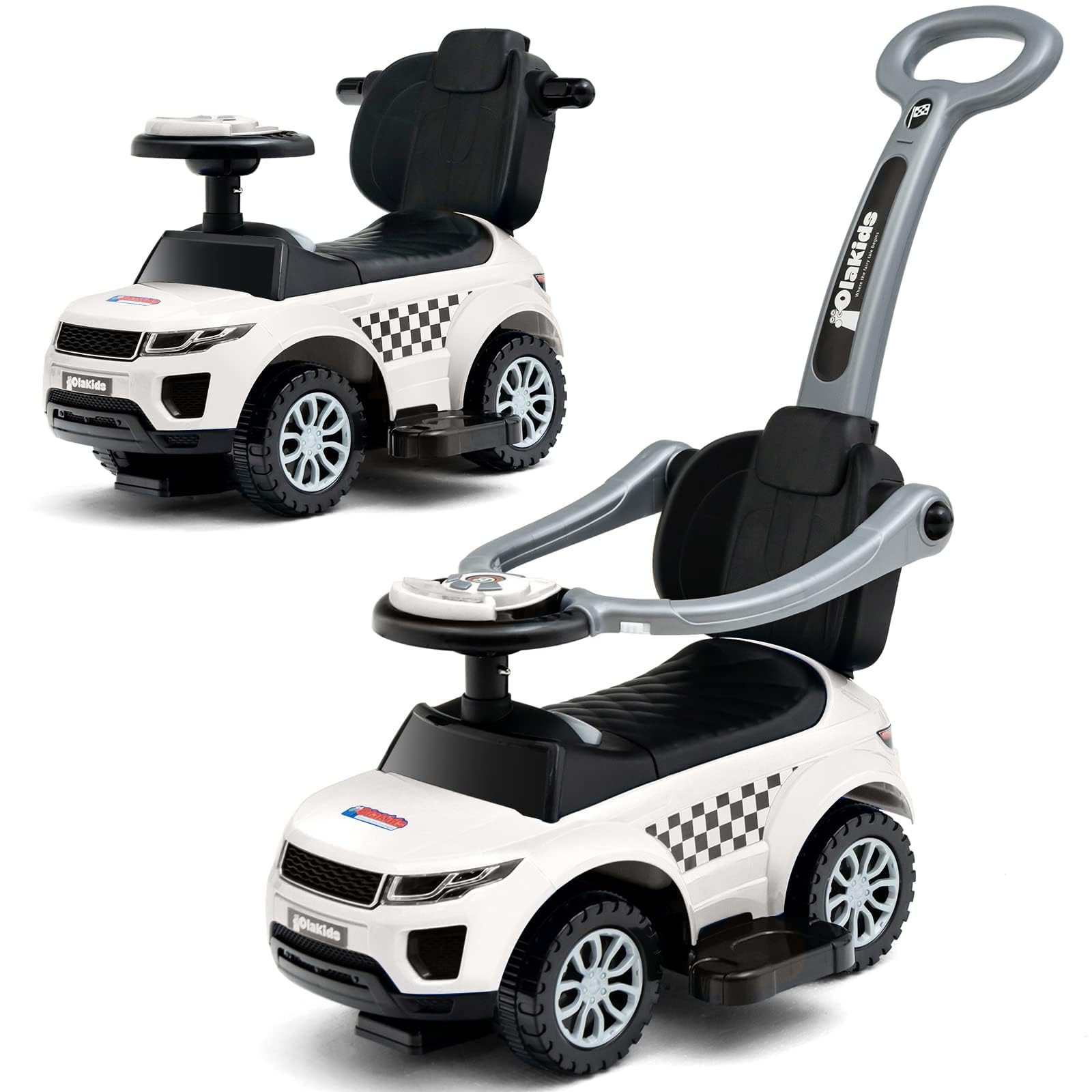 4 in 1 Ride on Push Car, Toddlers Sliding Walking