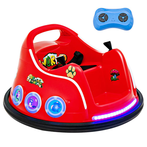 Kids Ride On Car, 12V Electric Bumper Car for Children W/Remote Control, 360 Degree Spin