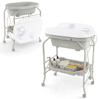 INFANS 2 in 1 Baby Changing Table with Bath Tub Unit